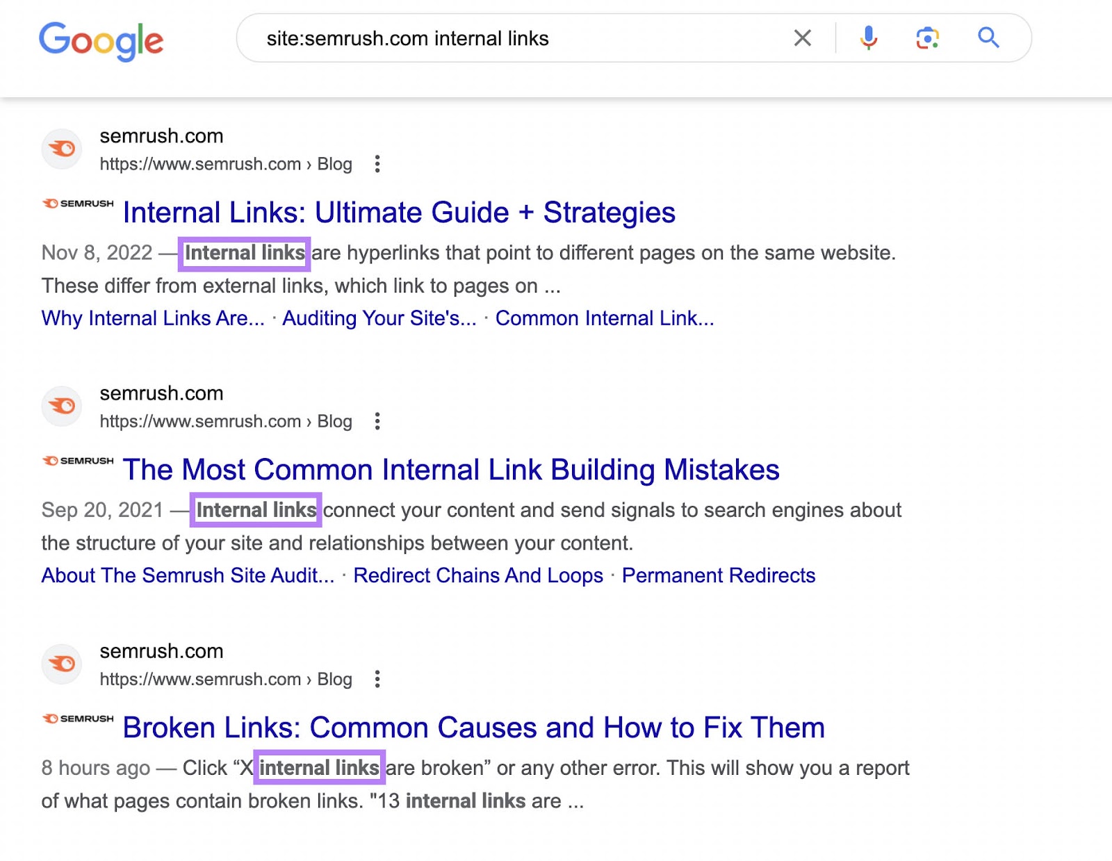 Google search results for “site:sr03.myamztools.com internal links” query