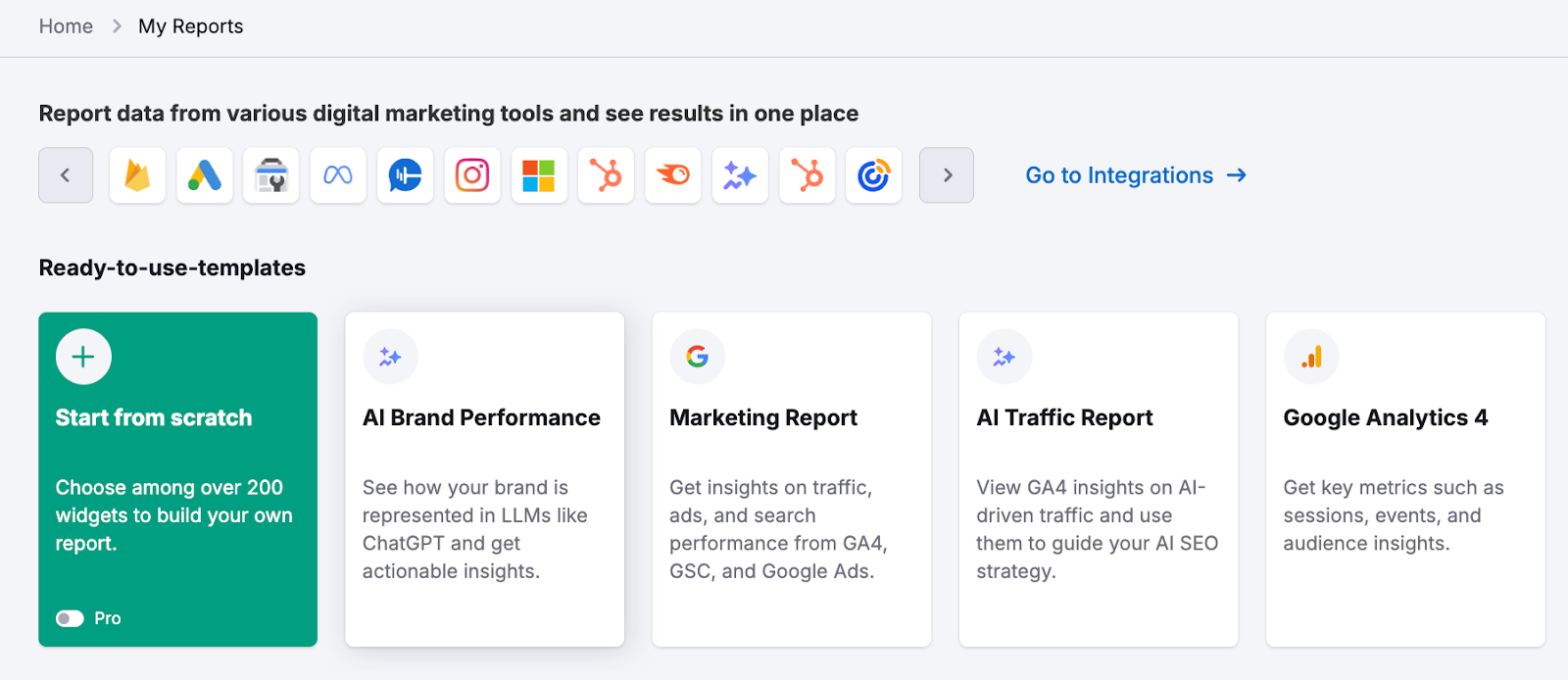 My reports builder